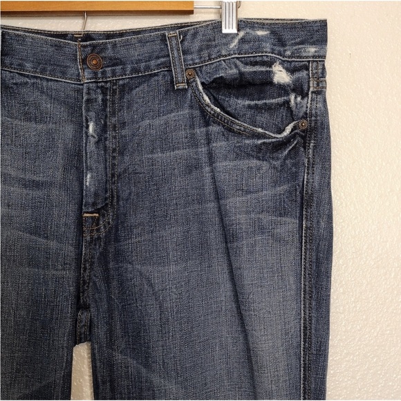 7 For All Mankind A Pkt Boot Cut Distressed Jeans - Picture 6 of 13